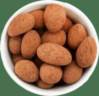 Vorschau: Trüffelmandeln mit Kakao in der Mini-Faltschachtel Vorschau: Trüffelmandeln mit Kakao in der Mini-Faltschachtel