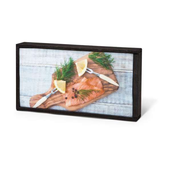 Präsentset Lachs-Gutschein in Holzbox: Genießer