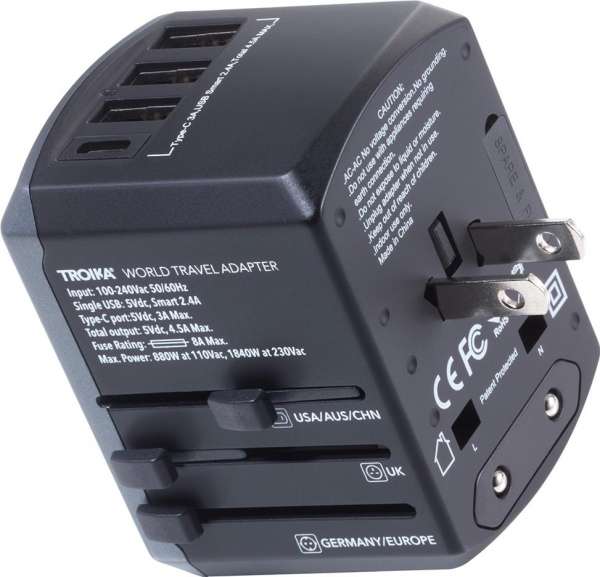 TROIKA Reiseadapter-Set TROIKA WORLD TRAVEL ADAPTER