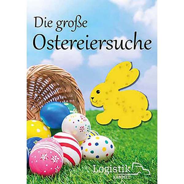 Samenpapier auf A6-Karte - Ostern - Häschen