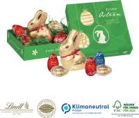 Osternest mit Schokolade von Lindt auf Graspapier, Klimaneutral, FSC®