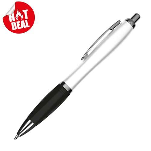 Kugelschreiber mit weißem Schaft