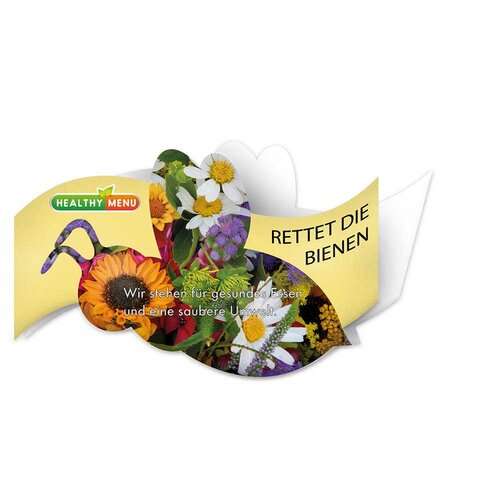 Bienen Klappkärtchen mit Samen