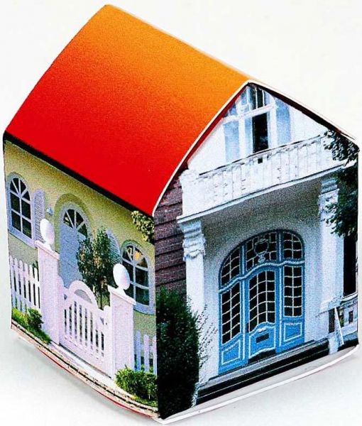 Häuschen, Zwergsonnenblume, wahlweise Blumenmischung, 1-4 c Digitaldruck inkl.