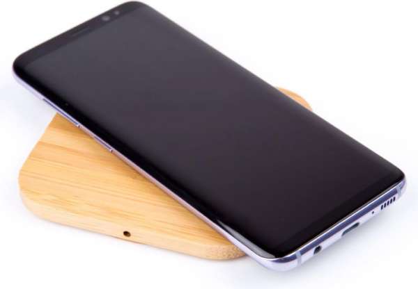 Wireless QI Charger Bamboo square
