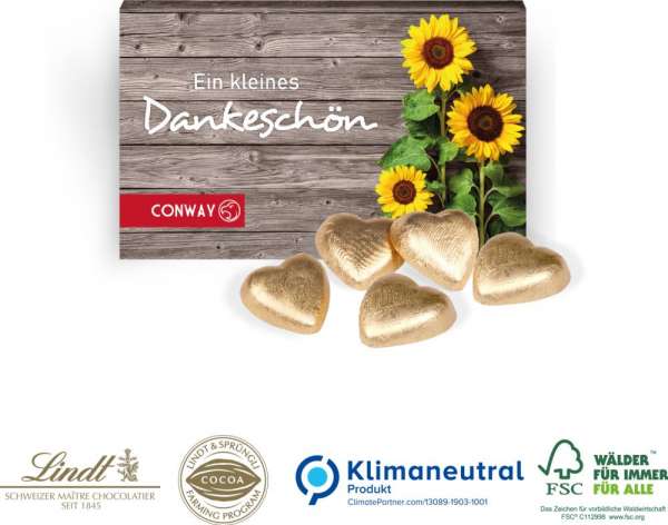 Lindt Schokoherzen in Präsentbox Business