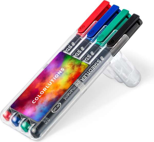 STAEDTLER Box mit 4 Lumocolor permanent M