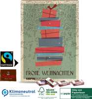 Wand-Adventskalender aus Graspapier mit Fairtrade-Kakao Organic, Klimaneutral, FSC®