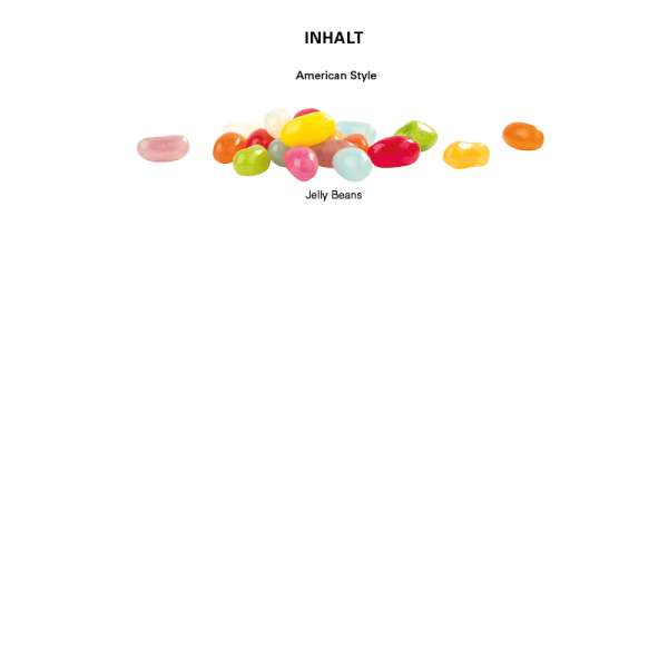 Minitüte, 10 g, Folie weiß, Jelly Beans