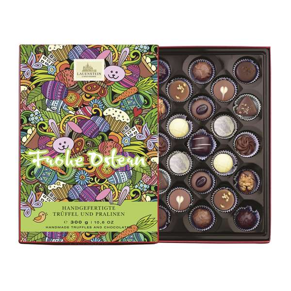Lauensteiner Osterpräsent Trüffel und Pralinen mit Alkohol, 300g