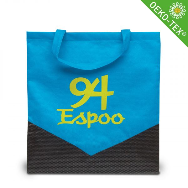 Einkaufstasche ESPOO mit Prägung im Dreiecksdesign, kurzen Griffen