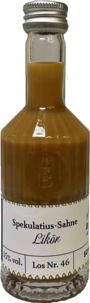 Spekulatius-Sahne-Likör 50 ml in Tastingflasche, 15 % vol.,