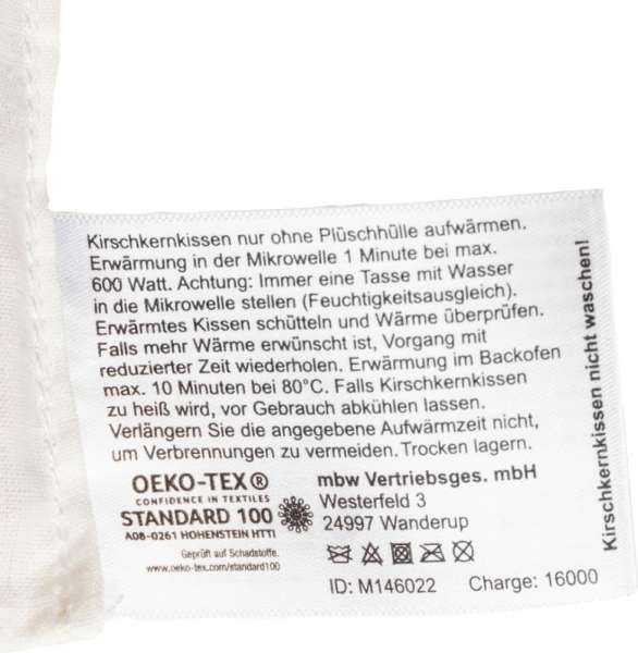 OEKO-TEX® Kirschkernkissen
