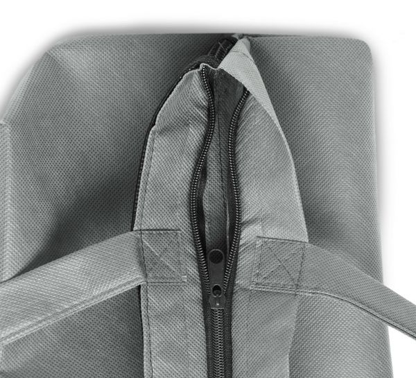 Einkaufstasche LILLE mit Reißverschluss, Bodenfalte, Prägung und langen Griffen