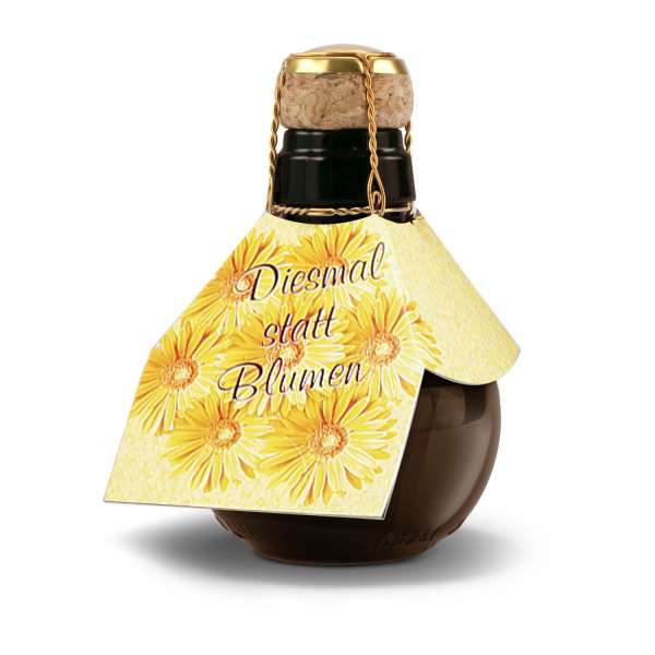 Kleinste Sektflasche der Welt! Diesmal statt Blumen
