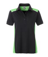 Ladies' Workwear Polo - COLOR - black/lime-green