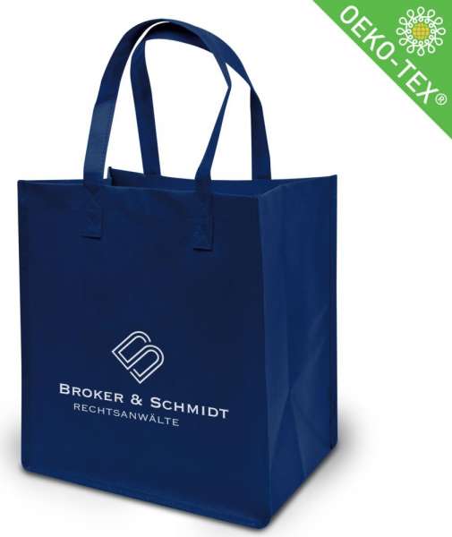 Tasche BERGAMO mit Boden-, Seitenfalte und langen Henkeln