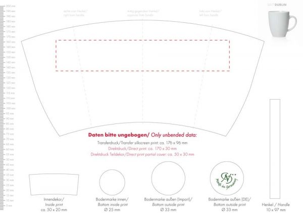 Porzellanbecher Dublin