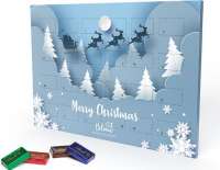 Lindt Naps Querformat Adventskalender "DIN A4" Eco mit 24 leckeren Lindt Naps Schokotäfelchen 120 g