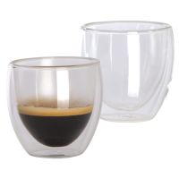 2er Set Vakuum-Espressotassen, doppelwandig