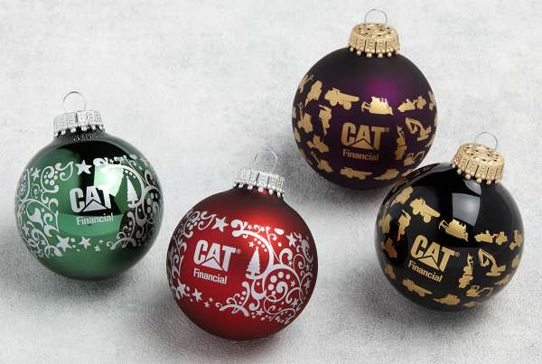 Weihnachtskugel 6 cm 5 Kugeln pro Box mit 1fbg. Siebdruck