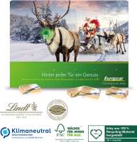 Wand-Adventskalender Lindt Select Edition, Klimaneutral, FSC®, Inlay aus 100% Recycling-Material her