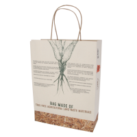 Tasche aus 100% baumfreies Papier 130 gsm, hergestellt aus landwirtschaftlichen Reststoffen 310x120x