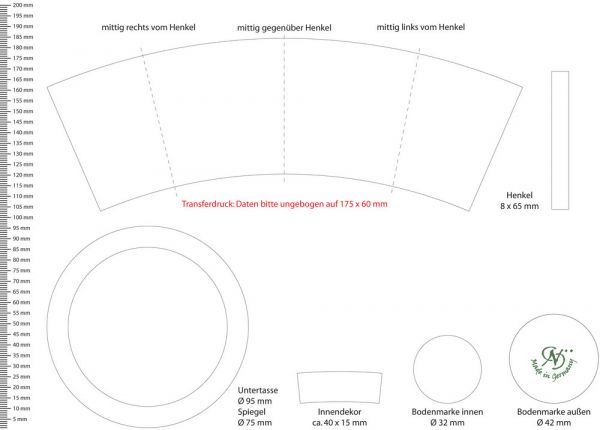 Bern Porzellanuntertasse für Becher