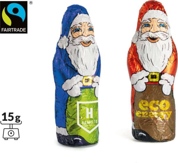 Schoko Weihnachtsmann Individuell 15g mit Digitaldruck