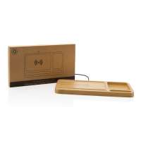 Bambus Desk Organizer mit 10W Wireless Charger Bambus Desk Organizer mit 10W Wireless Charger
