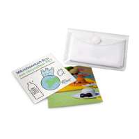 Brillenputztuch Eco - rPET Mikrofasertuch 15 x 15 cm, im Polybeutel