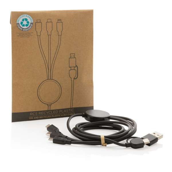 6-in-1 Kabel aus RCS recyceltem TPE und recyceltem Plastik