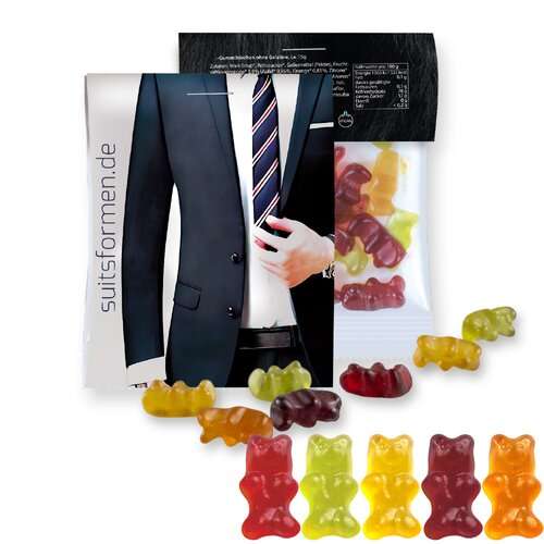 Bio Gummibärchen ohne Gelatine, ca. 15g, Express Midi-Tüte mit Werbereiter