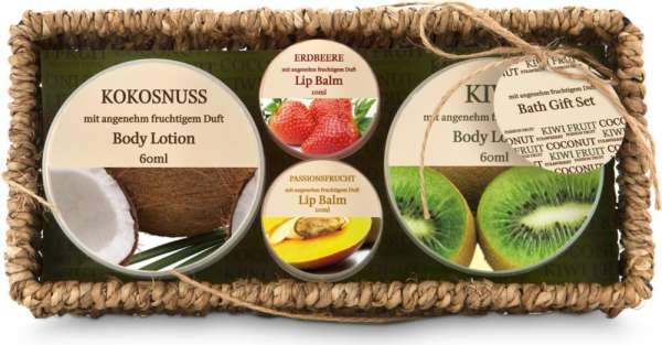 Wellness-Geschenkset: Fruchtkörbchen