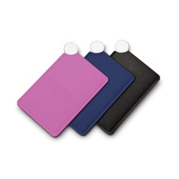 Taschenspiegel aus Edelstahl, im Etui