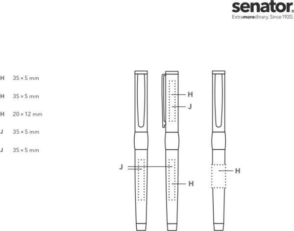 senator® Image White Line RB Rollerball