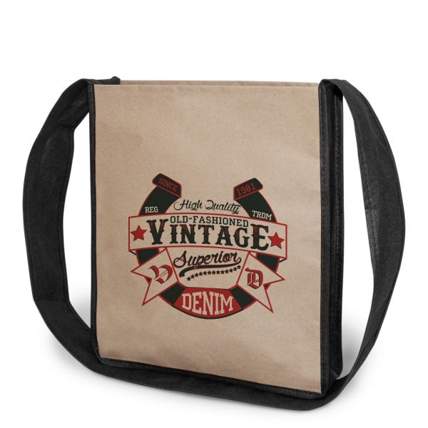 Umhängetasche GENF mit langem Schultergurt, Boden- und Seitenfalte