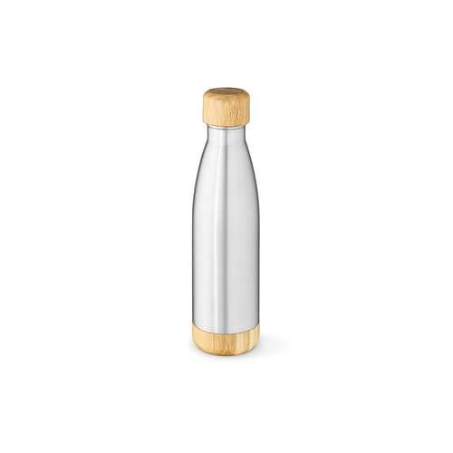 Rio Grande Trinkflasche recy.Edelstahl und Bambus, 530 ml. Doppelwandig