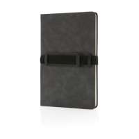 Deluxe Hardcover PU Notizbuch mit Handy- und Stiftehalter Deluxe Hardcover PU Notizbuch mit Handy- und Stiftehalter