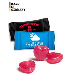 Herzbonbons im Flowpack [1kg Pack] inkl. 4c Druck