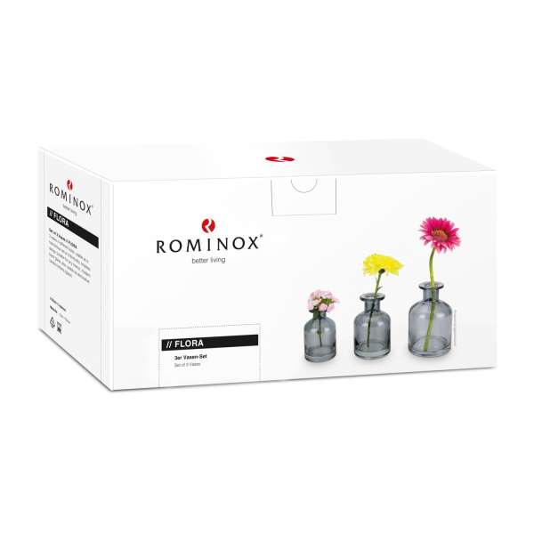 ROMINOX® 3er Vasen-Set Flora