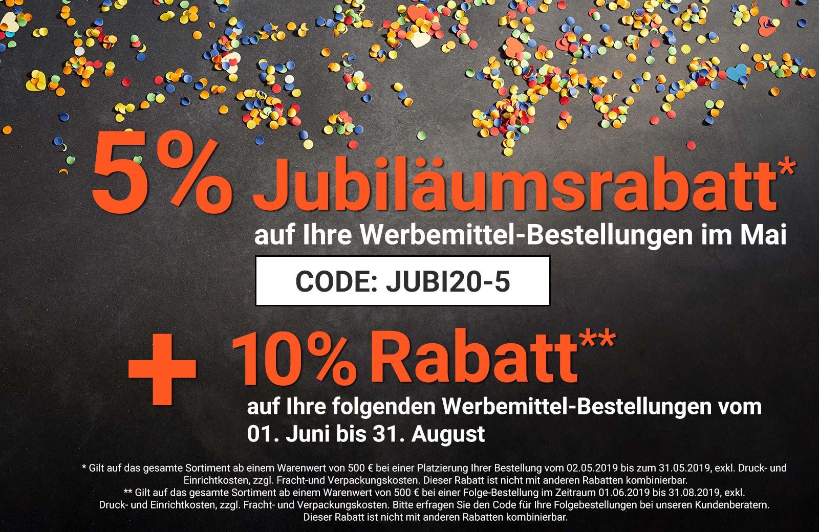 Jubiläumsrabatt prodono