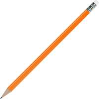 Bleistift rund, lackiert, mit Radierer