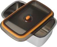 Lunchbox 1000 ml aus Edelstahl mit dicht schließendem PP Deckel
