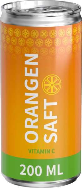 Orangensaft, 200 ml, Body Label