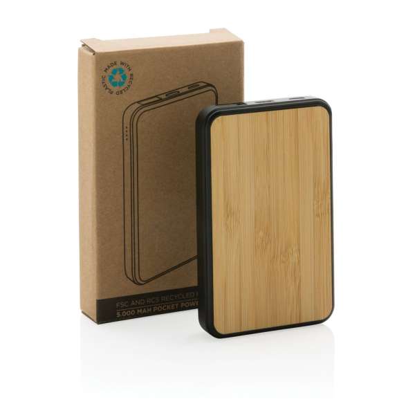 5.000mAh Powerbank aus FSC® und RCS recyceltem Kunststoff
