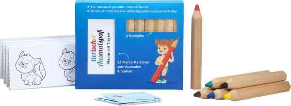 JUMBO Buntstift Memo-Set, inklusive Rundumdruck, Mal- und Spieleset