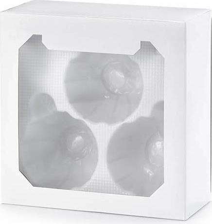 Weihnachtskugel 8 cm 3 Kugeln pro Box mit 2-3fbg. Tampondruck