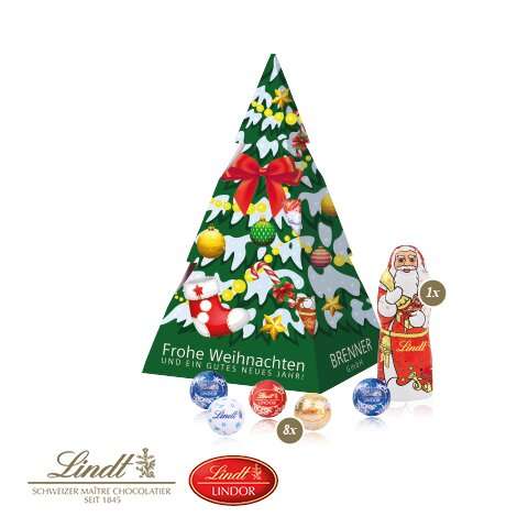 Präsent &quot;Weihnachtsbaum&quot; mit Lindt Minis und Nikolaus