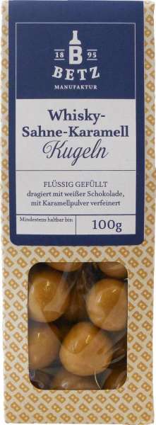 Whisky-Sahne-Karamell-Kugeln, 100 g in Präsentkartonage